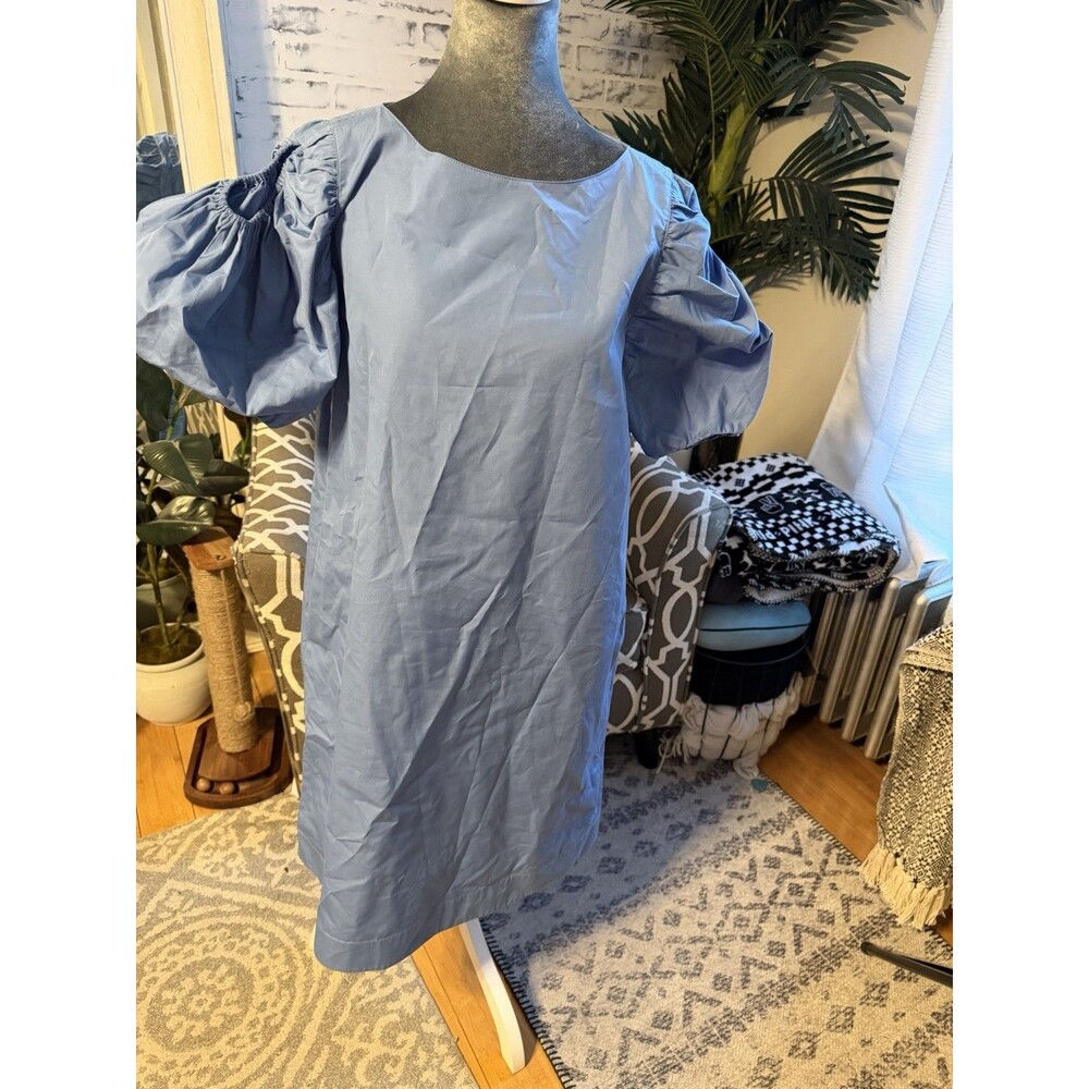 Lafayette 148 New York Hattie Puff Sleeve Chemise Dress Size M. Retails $598